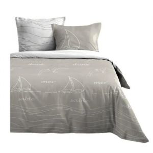 Housse De Couette + Taies 240x260cm Mer Et Terre - Neuf