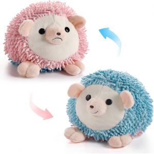 Peluche H&eacute;risson Double Face, Mignon Mood Switch Peluche Animal Oreiller Poup&eacute;e, Oreiller Ami Moelleux En Peluche Douce - Convient &Agrave; Tous Les &Acirc;ges Et &Agrave; Toutes Les Occasions - Neuf