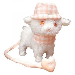 Jouet Électrique En Forme D'agneau Qui Marche Avec Une Laisse, Qui Chante, Se Balance Et Apprend À Parler, Poupée Mouton, Cadeau Pour La Fête Des Enfants-Rose - Neuf