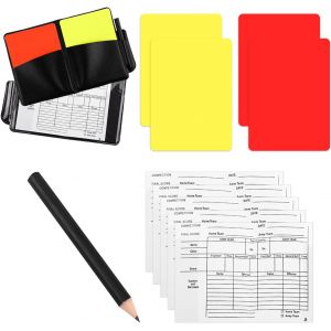 4 Cartes D'accessoires D'arbitre,1 Sac De Rangement En Cuir,1 Stylo D'enregistrement Et 2 Papiers D'enregistrement,Aides À L'arbitre De Football,Accessoires De Jeu De Football - Neuf