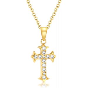 Kal-Collier Croix Femme, Choker Simple Collier Minuscule Fille, Cadeaux De Bijoux Délicats Pour Les Femmes Filles - Neuf