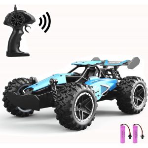 loc-Voiture Télécommandée,2.4Ghz Voiture Radiocommandée Haute Vitesse 15Km/H+,2Wd Tout Terrain Alliage Voiture Telecommandé Enfant Avec 2 Batteries,Jouet Enfant¿Cadeau Garçon & Fille (Bleu) - Neuf