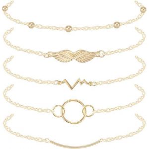 Eryi-Chaîne Bracelets Pour Femme Twist Bracelet Zag Chaîne Bracelets Réglable Cz Fantaisie Bracelets Ensemble Or Bracelets Pour Femmes Filles - Neuf