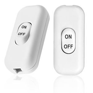 Lot De 2 Interrupteur Lampe De Chevet,Interrupteur Noir,Interrupteur Bipolaire 6a 250v,Mini Interrupteur À Bascule Pour Petit Appareil,Lampe De Chevet,Lampe De Bureau (Blanc) - Neuf