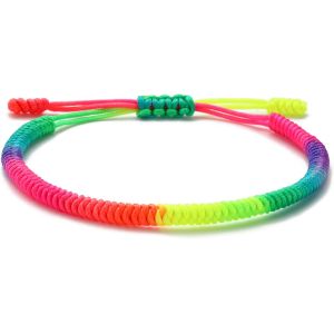 Eryi-Bracelet Porte-Bonheur Pour Adolescents, Hommes Et Femmes U2013 Bracelets D'amitié Tressés U2013 Fait À La Main Avec Amour U2013 Style Tibet U2013 Bracelet Réglable - Neuf