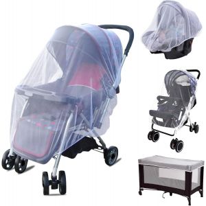 Kalanka-South To East Moustiquaire Pour Lit Voyage (120 X 60cm), Poussette, Siège Auto, Moustiquaire Pour Bébé Avec Sac De Rangement, Respirante Et Portable - Neuf