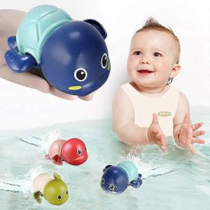 Lot De 3 Adorables Jouets De Bain Tortues Nageuses Pour Tout-Petits De 1 &Agrave; 3 Ans, Jouets Flottants &Agrave; Remonter Pour Gar&ccedil;ons Et Filles De 1 An, Jouets De Piscine Pour Tout-Petits D'&acirc;ge Pr&eacute;scolaire, Bain Pour Nouveau-N&eacute; - Neuf