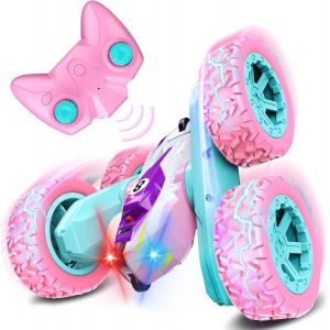 TZF-2.4Ghz 360° Rotation 4WD RC Voiture Télécommandée avec LED - Jouet Exterieur & Cadeaux Anniversaire - Neuf