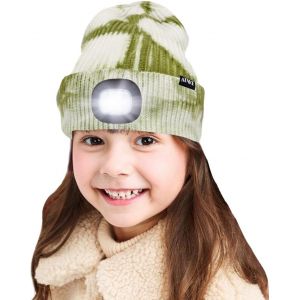 Enfants Led Casquette De Bonnet &Eacute;clair&eacute;e,Lampe Frontale Rechargeable Par Usb Chapeaux De Nuit En Tricot D'hiver Plus Chauds Lumi&egrave;re Cadeaux No&euml;l Pour Gar&ccedil;ons Filles.[F87] - Neuf