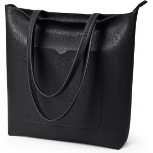 KALANKA-Sac &agrave; main pour femme, grand sac cabas en cuir synth&eacute;tique, &eacute;tanche, avec fermeture &eacute;clair, pour le travail, les voyages, le shopping, l'&eacute;cole - Neuf