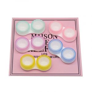Étui À Lentilles De Contact, Boîte De Rangement Portable, 5 Pièces, Plusieurs Couleurs - Neuf