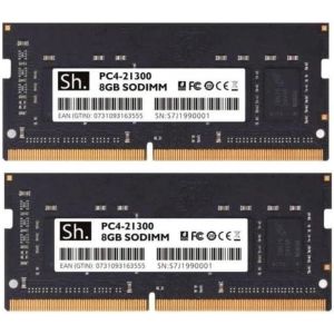 DDR4 RAM 16 Go (2 x 8 Go) Kit SODIMM 2666MHz Mémoire RAM pour Ordinateur Portable - CL19, 1.2V, PC4-21300, 260-pin - Compatible avec Notebook, Ultrabook, Mini-PC, DDR4 SO-DIMM - Neuf