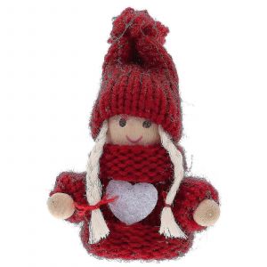 1pc D&eacute;licate Poup&eacute;e de No&euml;l Ornement Beau No&euml;l Figurine D&eacute;cor de No&euml;l - Neuf