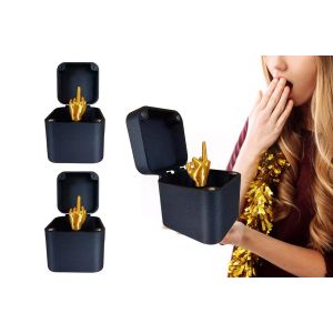 Bo&icirc;te surprise &laquo; Doigt d'honneur &raquo; - Cadeau farceur avec doigt &agrave; ressort pour des blagues et des fous rires - Neuf