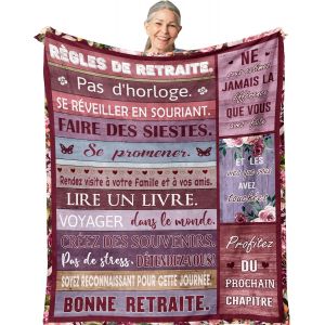 Ulteronixshop-Cadeau Retraite Femme, Cadeau D&eacute;part Coll&egrave;gue, Cadeau Depart Retraite, Cadeau pour Femme, Cadeau Retraite pour Maman, Coll&egrave;gues, Soeurs, Mamie, Chefs, Amis, Enseignants Couverture 130x1 - Neuf