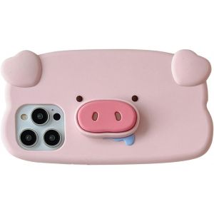 Maa-Coque Pour Iphone 13 Pro Max,3d Mignon Kawaii Drôle De Couverture De Dessin Animé Support Pour Nettoyeurhousse De Protection Anti Chute En Silicone Avec Porte - Clés Pour Iphone 13 Pro Max - Neuf