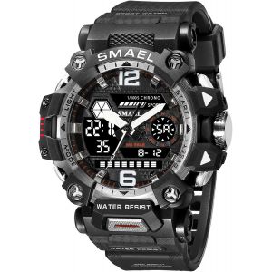 8072 Montre Militaire D'ext&eacute;rieur Num&eacute;rique Led &Eacute;tanche Pour Homme.[J579] - Neuf