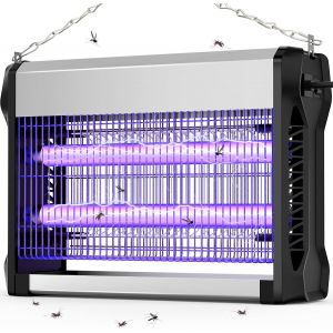 Lampe Anti Moustique 20W, Tue Mouche Electrique 2500V, Tueur d' Insectes, Appareil Piège à Mouches, Efficace Portée 100m² pour Maison, Cuisine, Bureau - Neuf