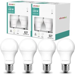 Kalanka-Ampoule Led E27 Blanc Neutre 4000k, 11w Equivalent 100w, Ampoules Led A60 Culot Edison &iquest;&iquest; Vis, 1521lm, &iquest;&iquest;Conomie D'&iquest;&iquest;Nergie &iquest;&iquest; Angle De Faisceau 280&iexcl;&Atilde;,Non Dimmable, Lot De 4 - Neuf