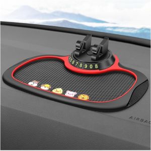 Kal-Tapis Antidérapant Téléphone Portable Voiture, Tapis Voiture Antidérapant Support Téléphone Portable, Tapis Antidérapant Téléphone Portable Sur Tableau Bord Console Centrale(Dessin Animé) - Neuf