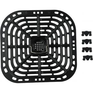 Letnerny-Poêle De Rechange Pour Friteuse À Air Comprimé Pour Friteuse À Air, Accessoires De Pièces De Rechange, Plaque De Gril, Plateau De Gril, Antiadhésif (23 X 24 Cm) (1 Poêle À Frire À Air) - Neuf