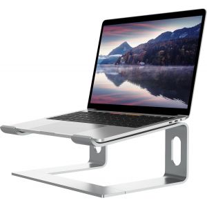 Support Pour Ordinateur Portable, Support En Aluminium, Support Ergonomique En M&eacute;tal Pour Ordinateur Portable, Support De Refroidissement Pour Ordinateurs Portables De 10"" &Agrave; 15,6"", Argent - Neuf