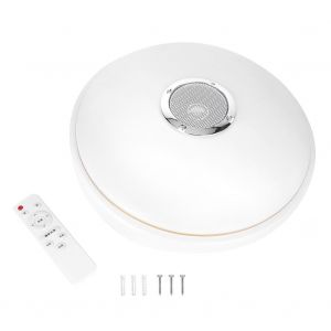 Hjlian Plafonnier Led Rgb Avec Haut-Parleur Bluetooth Pour Chambre A Coucher, Salon, Salle De Bain, Variateur A Distance, Controle Par Application Mobile, 36 W (220 V) - Neuf