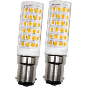 Kal-Lot De 2 Ampoules Led B15d À Intensité Variable 7 W De Rechange Pour Ampoule Halogène Osram Halolux Ceram 75 W B15d, Blanc Chaud 3000 K, 700 Lm, Double Contact, Ac 220 V, Culot À Baïonnette Led B - Neuf