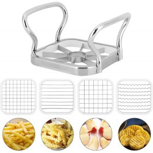 Coupe-Pommes 5 En 1, Couteau À Pommes En Acier Inoxydable, Couteau À Pommes, Couteau De Cuisine À Frire, Coupe-Pommes De Terre, Trancheuse En Acier Inoxydable - Neuf