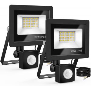 Tianyi-Projecteur Led Exterieur Detecteur De Mouvement 20w, 24 Led Projecteur Ip65 Etanche Eclairage Exterieur 6500k 220v Spot Pour Jardin, Patio, Garage, Lumière D'extérieure(Paquet De 2) - Neuf