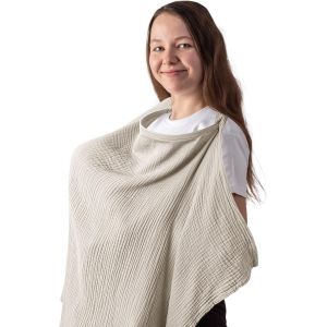 Couverture Allaitement Bebe,Couverture D'allaitement Bébé Couverture Bebe Douce Et Respirante Cache Allaitement Écharpe Allaitement Bébé Ajustable Pour Mamans (Light Khaki) - Neuf