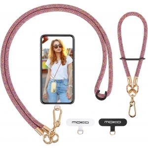 Tianyi-Lani&egrave;re De T&eacute;l&eacute;phone R&eacute;glable Avec Dragonne, Cordon Universel Pour Portable, Tour De Cou Smartphone Sangle Attache, Sangle T&eacute;l&eacute;phone En Bandouli&egrave;re X 1, Dragonne X1, Patch Pour Lani&egrave;rex2, Roug - Neuf