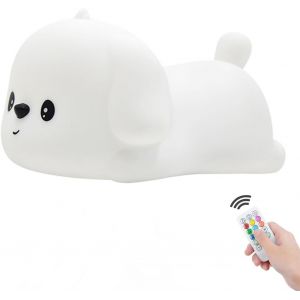 Veilleuse Pour Enfants Led Lampe De Chambre &Agrave; Coucher D&eacute;corative 9 Couleurs Changeantes Pour Lumi&egrave;res De La Chambre D'enfant Aliment&eacute;e Par Piles Cadeau Pour Filles Et Gar&ccedil;ons - Papa Chiot - Neuf