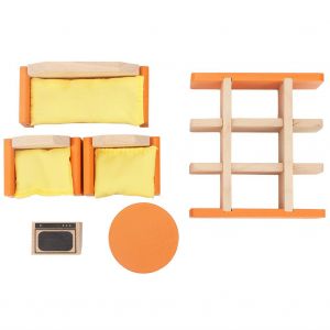 Ensemble de meubles de salon miniatures pour maison de poupee 1:12, accessoires de decoration - Neuf