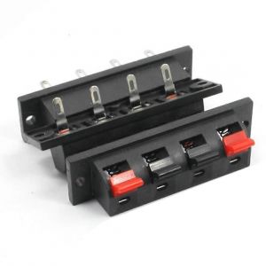 Connecteur de bornier de haut-parleur &agrave; 4 broches 5 pi&egrave;ces - Neuf