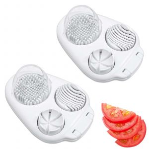2 PC Oeuf Trancheuse de Cuisine Hachoir Outil pour la Fraise de Champignons 3 Tranche Modes - Neuf
