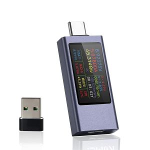 Testeur USB 2 en 1-Compteur de courant USB-Appareil de mesure US-B Tes ter avec adaptateur de type C-Power m&egrave;tre US-B C-Multim&egrave;tre-Multim&egrave;tre - Neuf