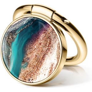 CMJAAGUR-Anneau Support Bague De Telephone Motif Marbre, Support De Grip En M&eacute;tal Rotatif 180&deg;Pour Support De Voiture Magn&eacute;tique, Compatible Avec Tous Les Smartphones, Sable De D&eacute;rive/Marron[M754] - Neuf