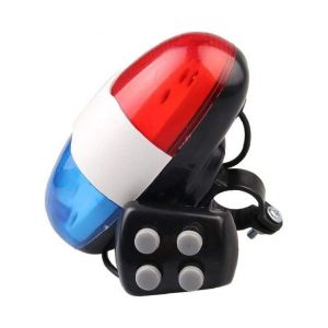 Klaxon Et Feu Arrière Multifonctions Pour Vélo : 4 Sons, Led Lumineuse, Abs Durable, Idéal Pour Les Vélos Électriques - Neuf