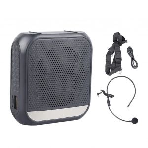 Amplificateur de voix Affichage d'écran rechargeable Amplificateur de ceinture portable avec microphone de casque pour l'enseignement - Neuf