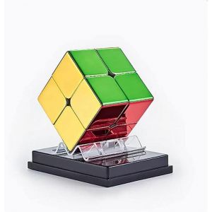 Speed Cube,2x2 Magnetic Speed Cube Stickerless Mirrorless Reflective Puzzle 2x2x2 Glossy - Neuf