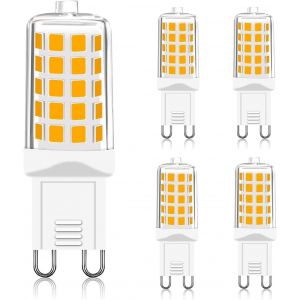 Ampoule G9 Led Blanc Chaud Dimmable, 2700k 230v 4w De Remplacement 40w G9 Halog&egrave;ne, T4 Led 450lm Blanc Chaud Pour Eclairage De D&eacute;cor Int&eacute;rieure Et Ext&eacute;rieure, Economie D'&eacute;nergie &Agrave; Intensit&eacute; Variable - Neuf