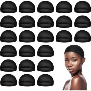 Kalanka-Bonnets De Perruque Noirs Pour Femmes, Bonnets De Cheveux En Nylon Pour Perruque, 24 Pièces - Neuf