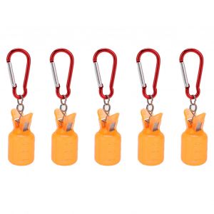 Lot De 5 Housses Pour Hamecons De Peche, Robustes, Portables, Faciles A Installer, Pour La Protection Des Equipements De Peche, Orange - Neuf