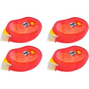 Roller De Colle Compact Non-Permanent,Ruban Adh&eacute;sif Double Face Repositionnable Pour Papier,Carton Et Plastique,Longueur Env. 10 M,Largeur Env. 8,4 Mm,Set De 4 Rollers De Colle - Neuf