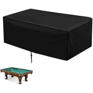 Housse De Billard D'ext&eacute;rieur Imperm&eacute;able En Polyester 210d - Durable, Universelle, 287 X 155 X 82 Cm, Installation Facile, Noire - Neuf