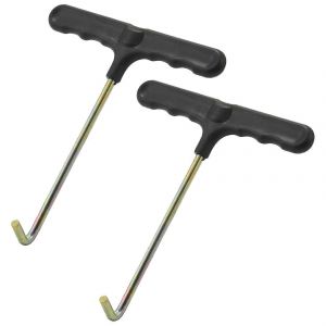 2pcs Trampoline Spring Pull Tool, Trampoline Puller T-hook Spring Puller Tool - Neuf