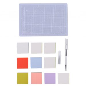 Kit de sculpture de tampons en PVC composite, tapis de decoupe A5, tampon en caoutchouc, lame de couteau a sculpter - Neuf