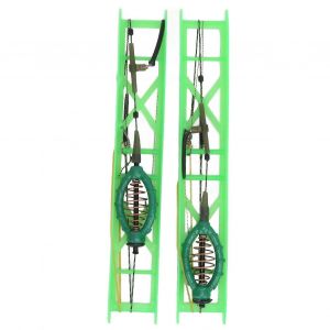 Paquet De 2 Cage D'alimentation De Pêche Durable Feeder Bait Cage Support À Ressort Avec Plomb Pour Carpe De Poisson40g - Neuf