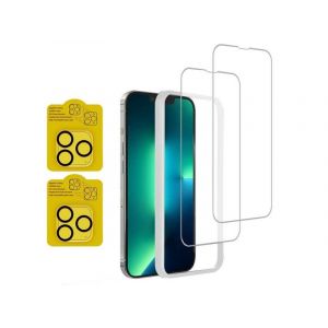 Ensemble De Protections D'&eacute;cran Et D'objectif Pour Iphone 15 Pro Max Avec Outil D'installation - Neuf